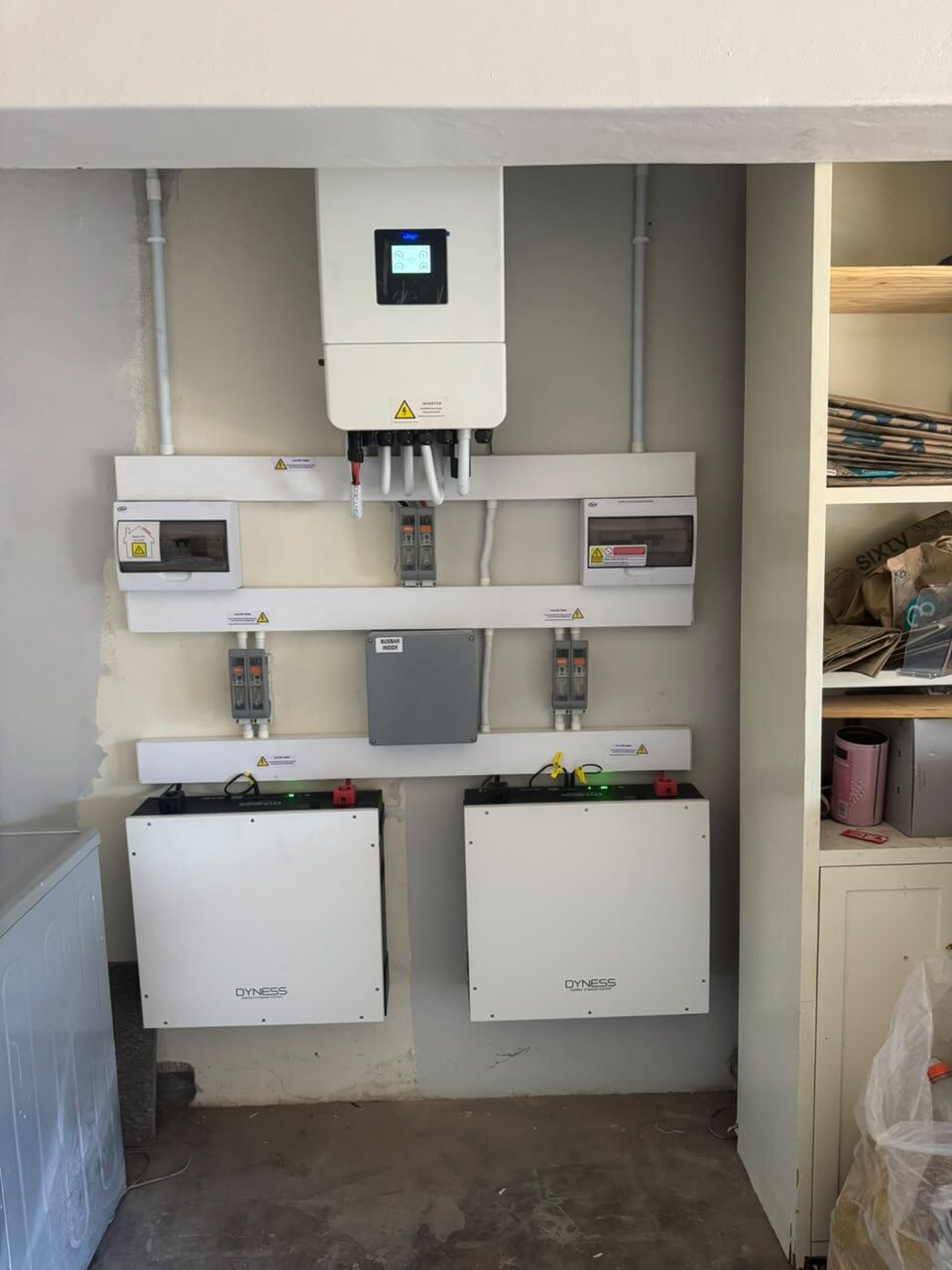 Hybrid solar with dual batteries