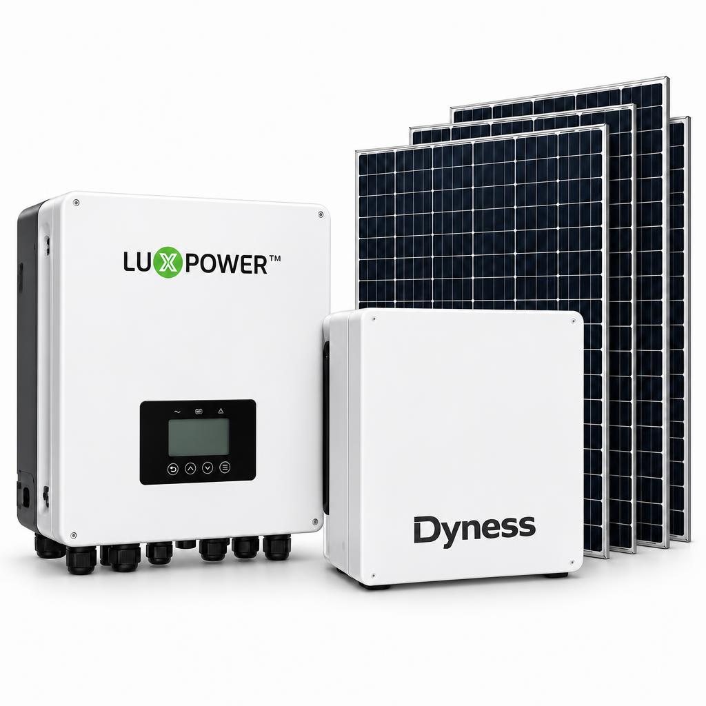 Luxpower 6kW Hybrid Solar Package – 5.12kWh Dyness Battery