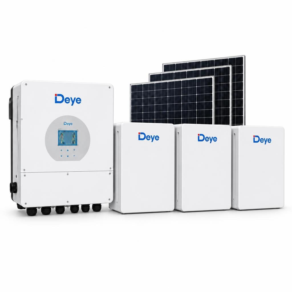 Deye 12kW Hybrid Solar Package – 15.36kWh Deye Battery