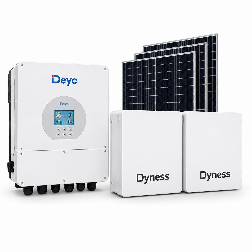 Deye 8kW Hybrid Solar Package – 10.24kWh Dyness Battery