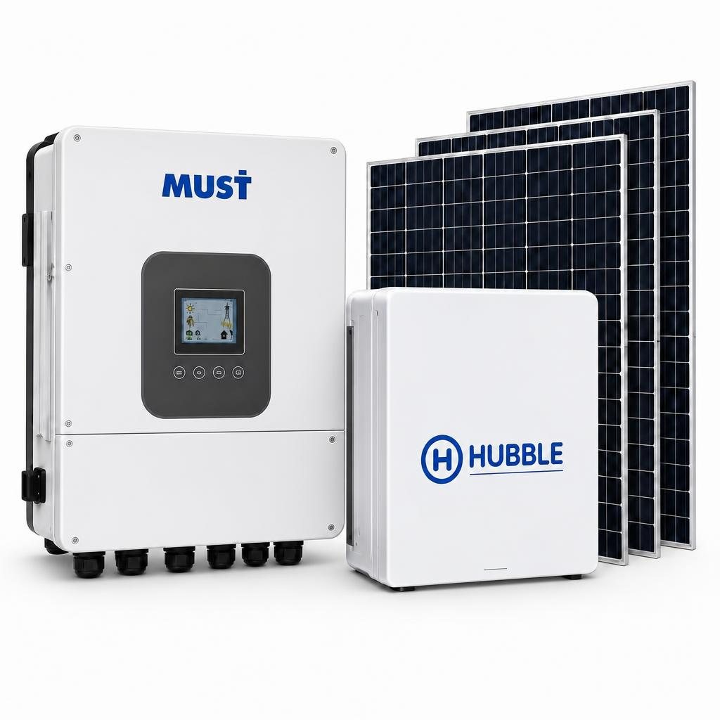 MUST 5kW Hybrid Solar Package – 5.12kWh Hubble Battery