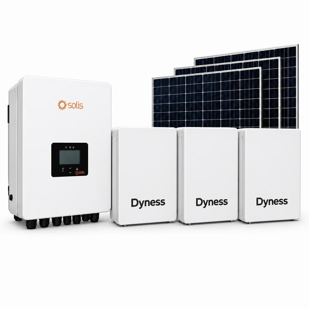 Solis 10kW Hybrid Solar Package – 15.36kWh Dyness Battery