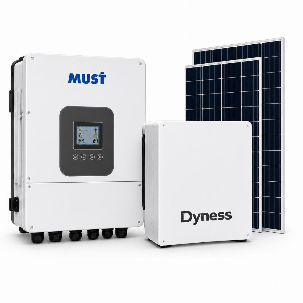 MUST 3kW Hybrid Solar Package – 5.12kWh Dyness Battery