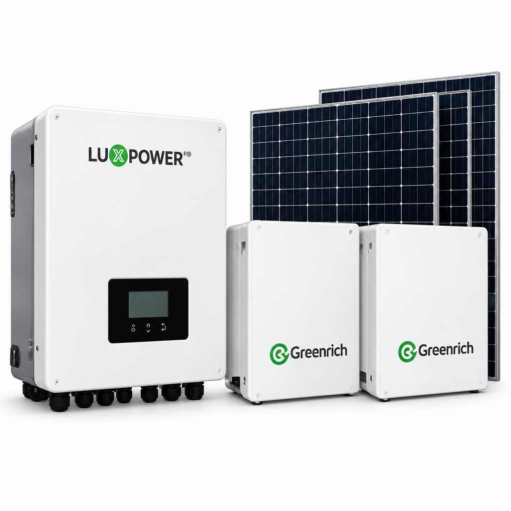 Luxpower 6kW Hybrid Solar Package – 10.24kWh Greenrich Battery